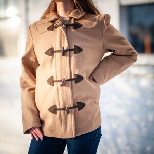 GAP Wool Blend Duffle Coat Womens L Old GAP Quality 2008 Toggle Jacket Classic